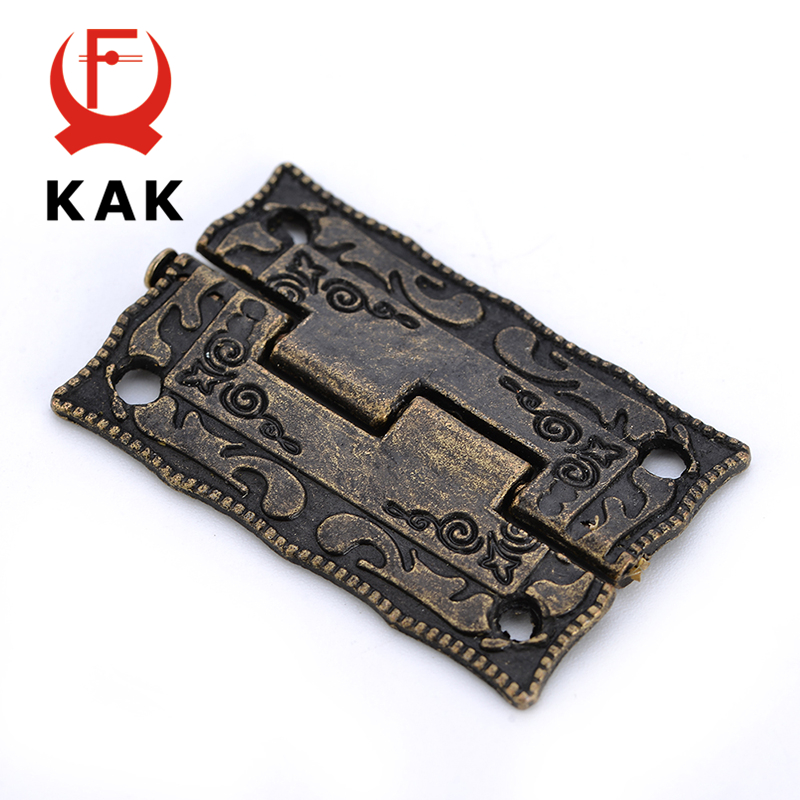 Furniture Hardware Antique - 10PCS KAK Antique Bronze Hinges Cabinet