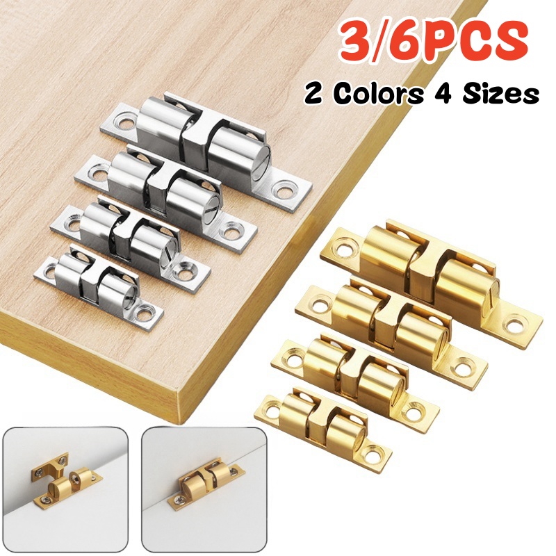 Furniture Hardware Suppliers - 3/6pcs Cabinet Closet Door Ball Catch,Brass