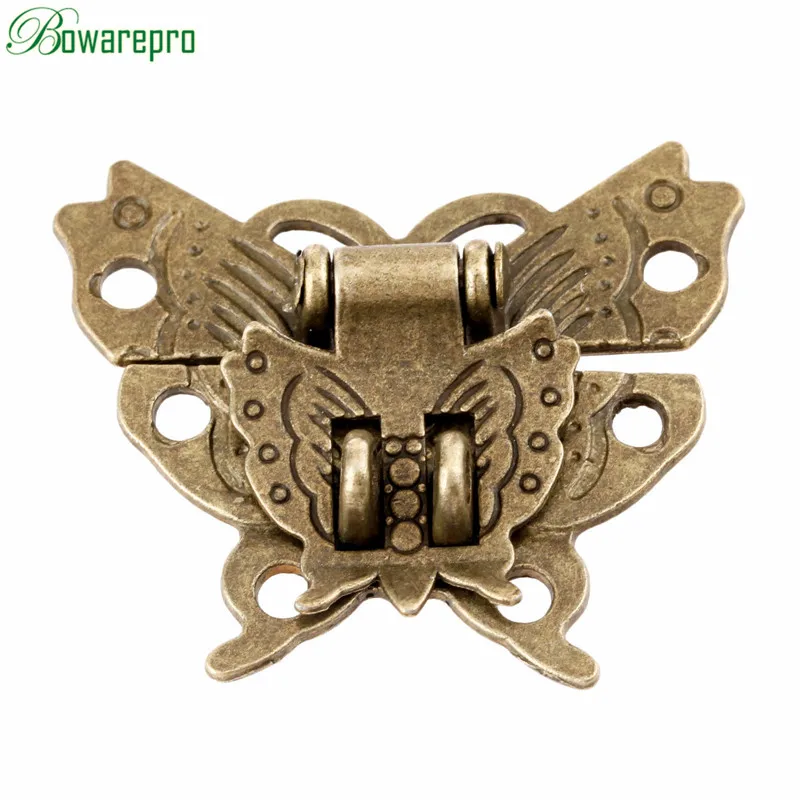Furniture Hardware Antique - bowarepro 2Pcs Antique Bronze Hasp Latch