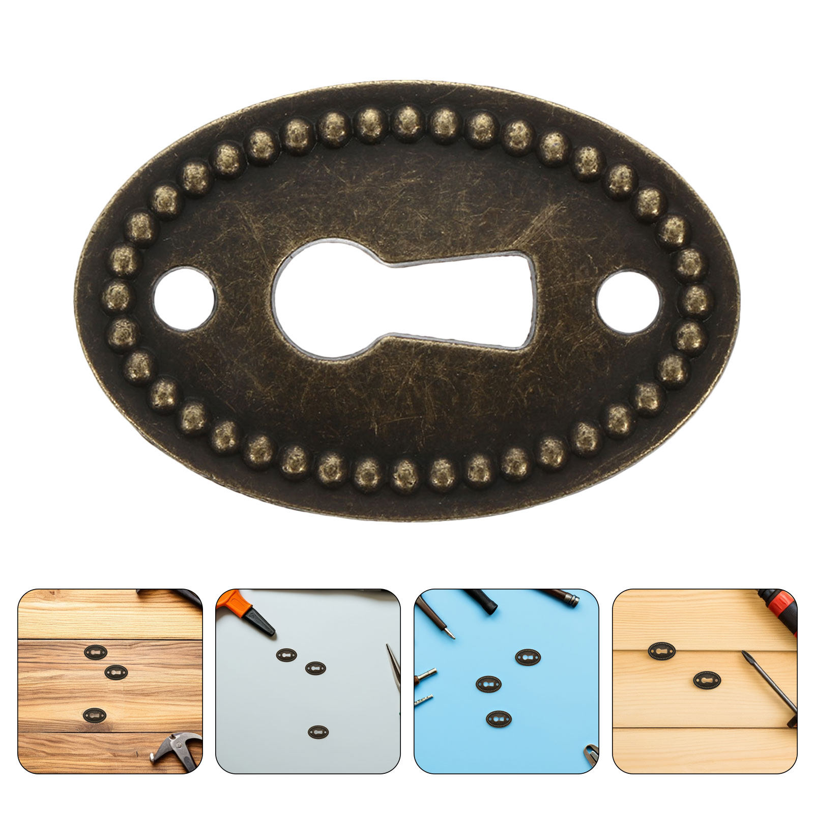 Furniture Hardware Covers - 16Pcs Vintage Zinc Alloy Oval Decorative