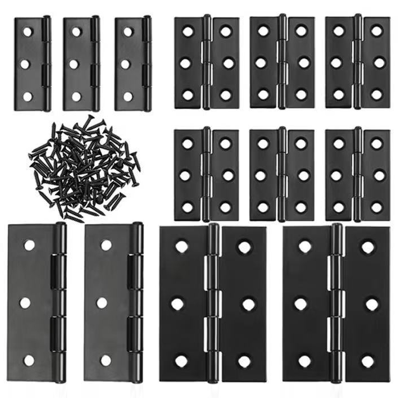 Furniture Hardware Replacement Parts - WV Black Door Hinges Stainless Steel