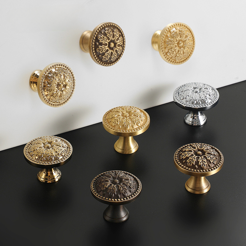 1pcs Satin Brass Cabinet Door  - Vintage Furniture Hardware Pulls recension och pris