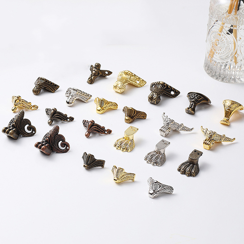 4PCS Antique Box Legs Feet ,Wo - Corner Bracket Angle recension och pris