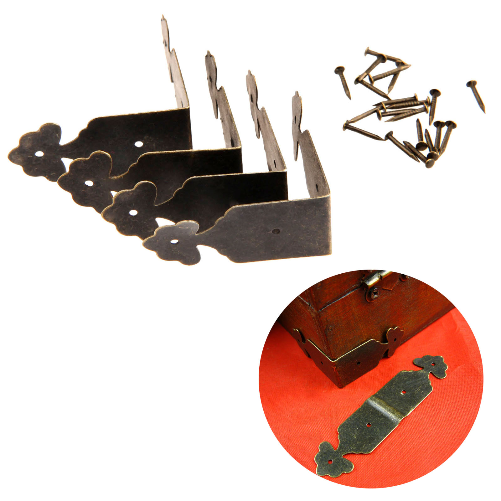4pcs Decorative Corner Protect - Furniture Hardware Antique recension och pris