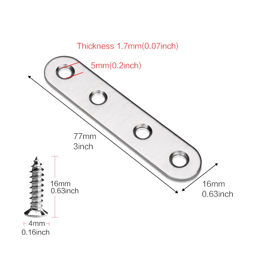 Flat Straight Brace Brackets 7 - Corner Bracket Angle recension och pris