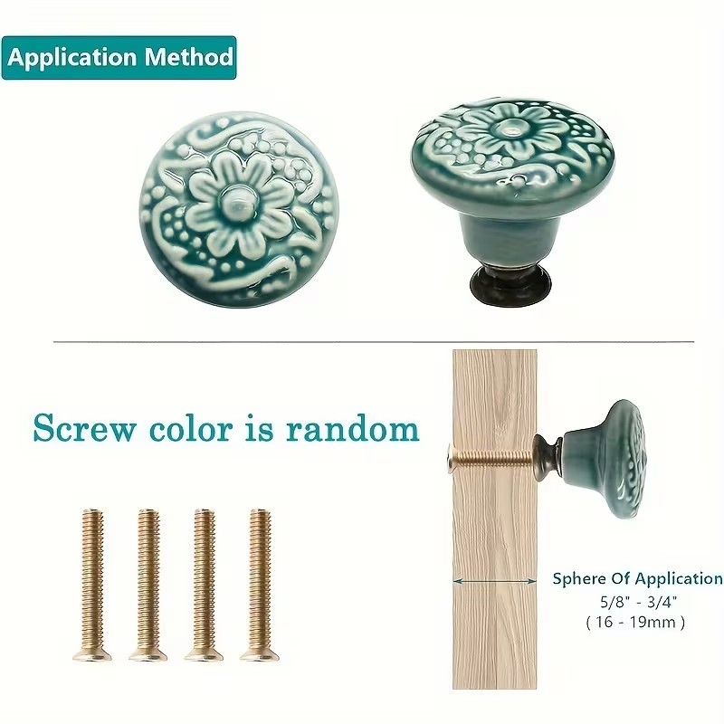 12pcs Ceramic Cabinet Knobs, F - Furniture Hardware Suppliers recension och pris