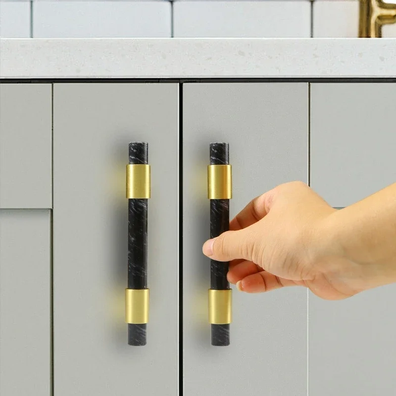 1Pcs Marble Brass Handle Nordi - Furniture And Hardware Supplies recension och pris