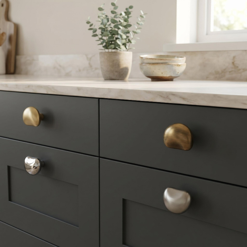 Simple Cabinet Door Knob Pebbl - Vintage Furniture Hardware Pulls recension och pris