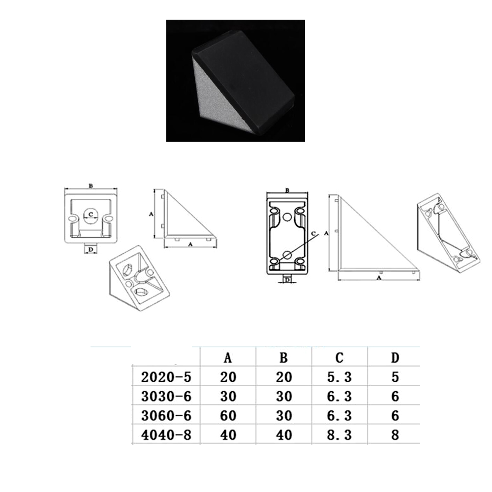 10pcs 2020 3030 4040 Corner Br - Corner Bracket Angle recension och pris
