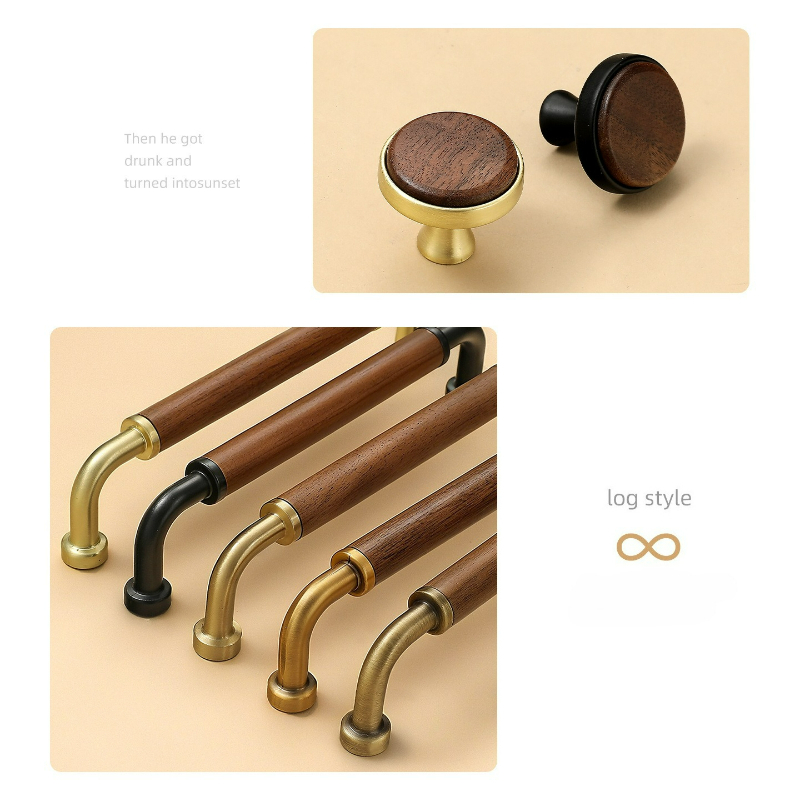 Wooden Drawer Pulls Brass Cabi - Vintage Furniture Hardware Pulls recension och pris