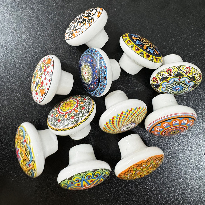 Bohemian Ceramic Single Hole C - Vintage Furniture Hardware Pulls recension och pris