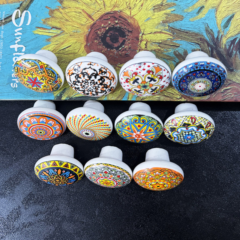 Bohemian Ceramic Single Hole C - Vintage Furniture Hardware Pulls recension och pris