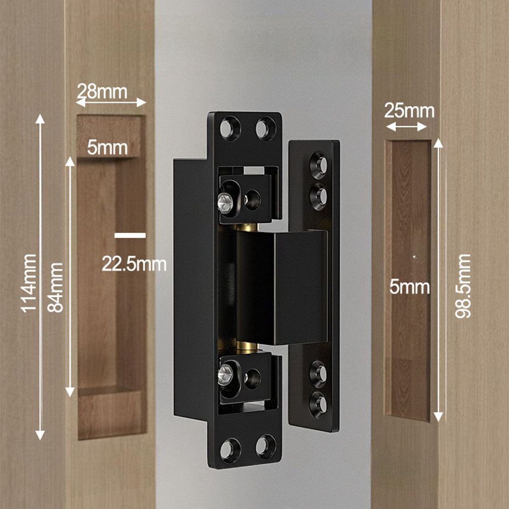 1Pcs Black Door Hinges Invisib - Furniture Hardware Replacement Parts recension och pris
